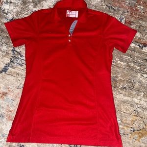 chick-fil-a red uniform shirt